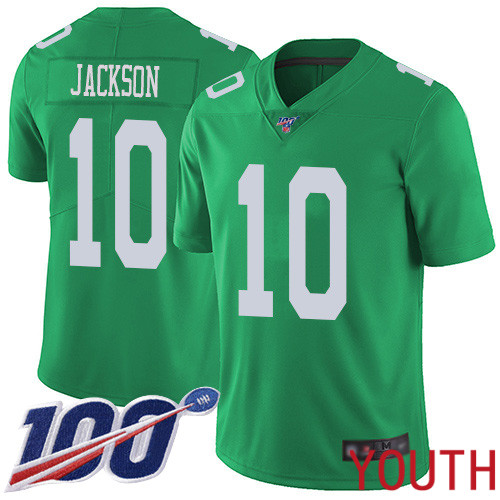 Youth Philadelphia Eagles #10 DeSean Jackson Limited Green Rush Vapor Untouchable NFL Jersey 100th Season->youth nfl jersey->Youth Jersey